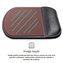 Carregar imagem no visualizador da galeria, Mousepad em Couro com Descanso de Pulso - Confort Leather