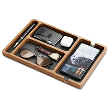 Carregar imagem no visualizador da galeria, Organizador de Mesa Dockwood Elite em Madeira Premium