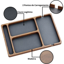 Carregar imagem no visualizador da galeria, Organizador de Mesa Dockwood Elite em Madeira Premium
