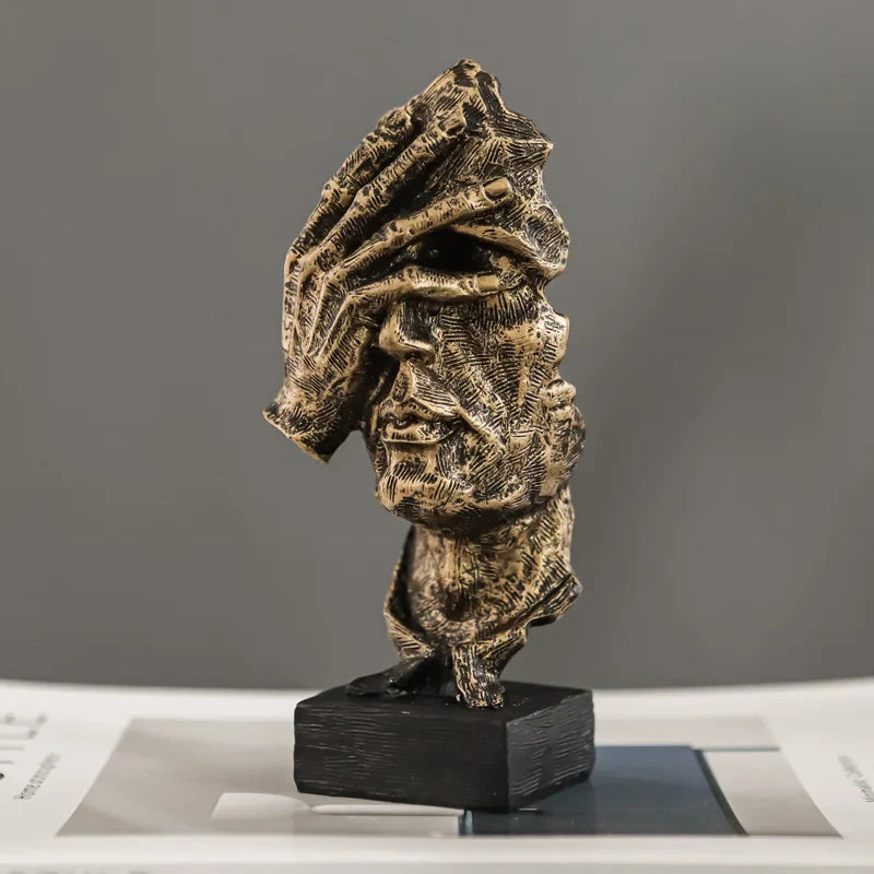 Estatueta Abstrata Decorativa - Rostos da Sabedoria