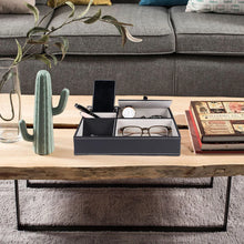 Carregar imagem no visualizador da galeria, Bandeja Organizadora em Couro e Veludo - Royal
